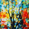 Flower Street II - Vietnamese Acrylic Painting by Artist Nguyen Thu Thuy