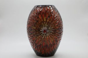 Flower of Land Vase - Vietnamese Ceramic Artwork by Artist Nguyen Thu Thuy