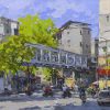 Cua Dong Street - Vietnamese Oil Paintings by Artist Pham Hoang Minh