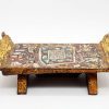Garish Small Table III - Vietnamese Lacquer Artwork by Artist Nguyen Tan Phat