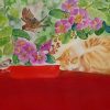 Midday Dream Vietnamese Watercolor Painting By Artist Nguyen Phuong