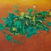 Luffa Trellis III - Lacquer Painting by Artist Nguyen Van Nghia