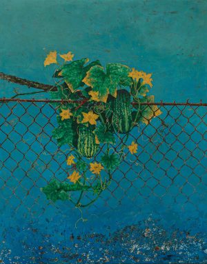 Luffa Trellis V - Lacquer Painting by Artist Nguyen Van Nghia