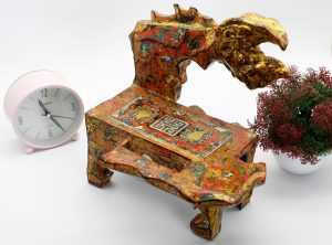 God Dragon Chair I - Vietnamese Lacquer Artwork by Artist Nguyen Tan Phat