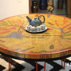 Golden Autumn Colored-Pencil Coffee Table I 1