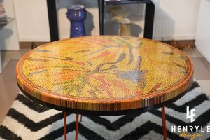 Golden Autumn Colored-Pencil Coffee Table I 2