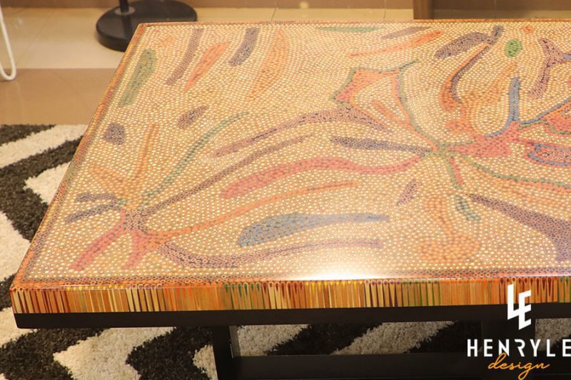 Golden Autumn Colored-Pencil Coffee Table II 3