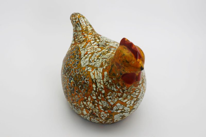 Golden Cock X - Vietnamese Lacquer Artwork by Artist Nguyen Tan Phat