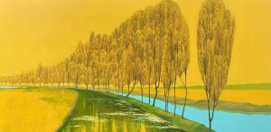 Golden Season - Vietnamese Oil Painting by Artist Nguyen Hung