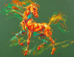 Golden Spirit - Acrylic Painting by Artist Mai Huy Dung