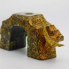 Gorgeous Gate-shaped Buffalo XV - Vietnamese Lacquer Artwork by Artist Nguyen Tan Phat