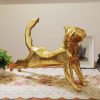 Great Golden Cat King - Vietnamese Lacquer Artwork by Artist Nguyen Tan Phat