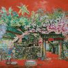 Ha Giang Landscape Vietnamese Lacquer painting by artist Nguyen Van Nghia