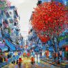 Autumn Street IV - Oil Painting by Artist Giap Van Tuan