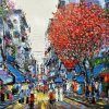 Autumn Street IV - Oil Painting by Artist Giap Van Tuan