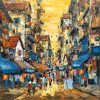 Autumn Street - Oil Painting by Artist Giap Van Tuan