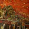 Hang Bo Street - Vietnamese Lacquer Painting by Artist Nguyen Tuan Anh