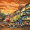 Hang Gai Street - Vietnamese Oil Painting by Artist Giap Van Tuan
