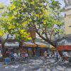 Hang Thiec Street - Vietnamese Oil Paintings by Artist Pham Hoang Minh