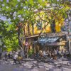 Hang Vai Street II - Vietnamese Oil Paintings by Artist Pham Hoang Minh