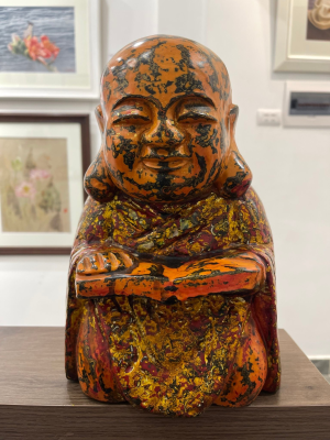 Meditation IV - Lacquer artwork by artist Nguyen Tan Phat