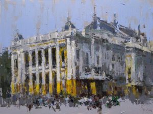 Hanoi Opera House - Vietnamese Oil Painting by artist Pham Hoang Minh