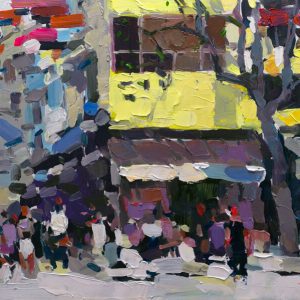 Hanoi Street corner in the Fall, Art Paintings in Vietnam