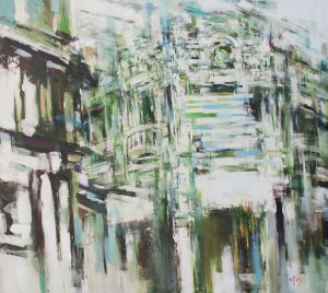 Hanoi - A Charming Feature III - Vietnamese Oil Painting by Artist Pham Hoang Minh