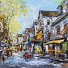Hanoi in Fall - vietnamese acrylic paintings