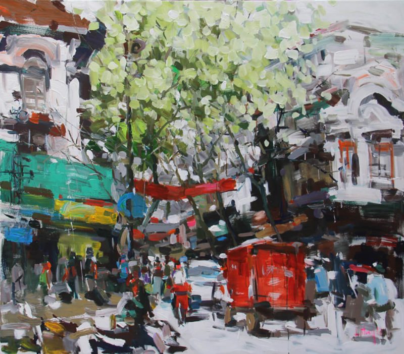 Hanoi in the spring morning, Art Gallery in Vietnam