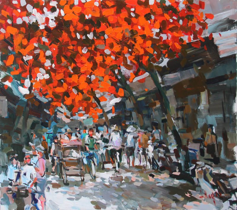 Hanoi in the summer day 1, Vietnam Artworks