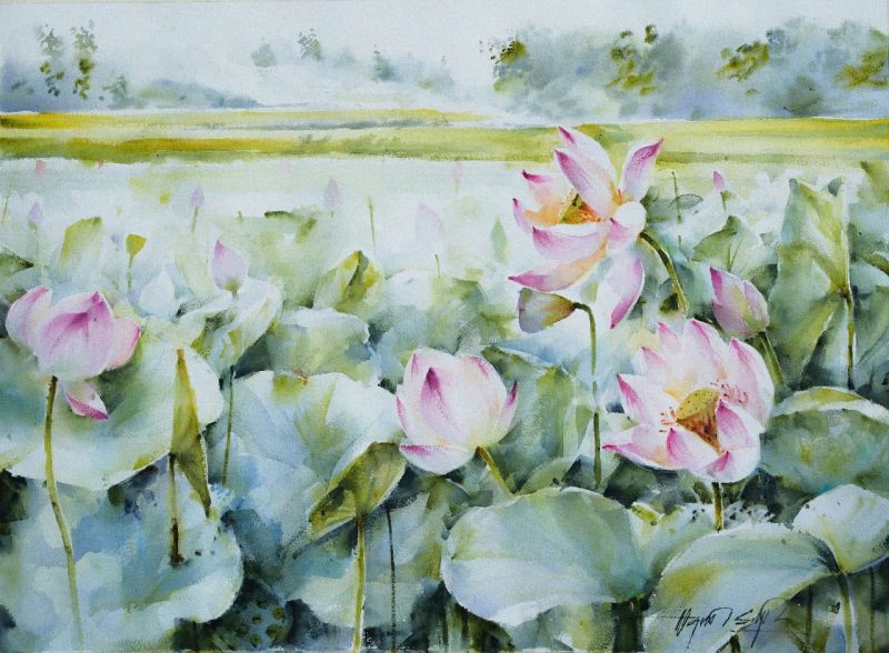 The Scent of Summer Lotus IV - Artist Dinh Duc