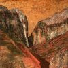 Tu San Canyon Vietnamese Lacquer Painting by Artist Trinh Que Anh