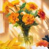 Gerbera Daisy - Watercolour Painting By Artist Nguyen Dinh Lam