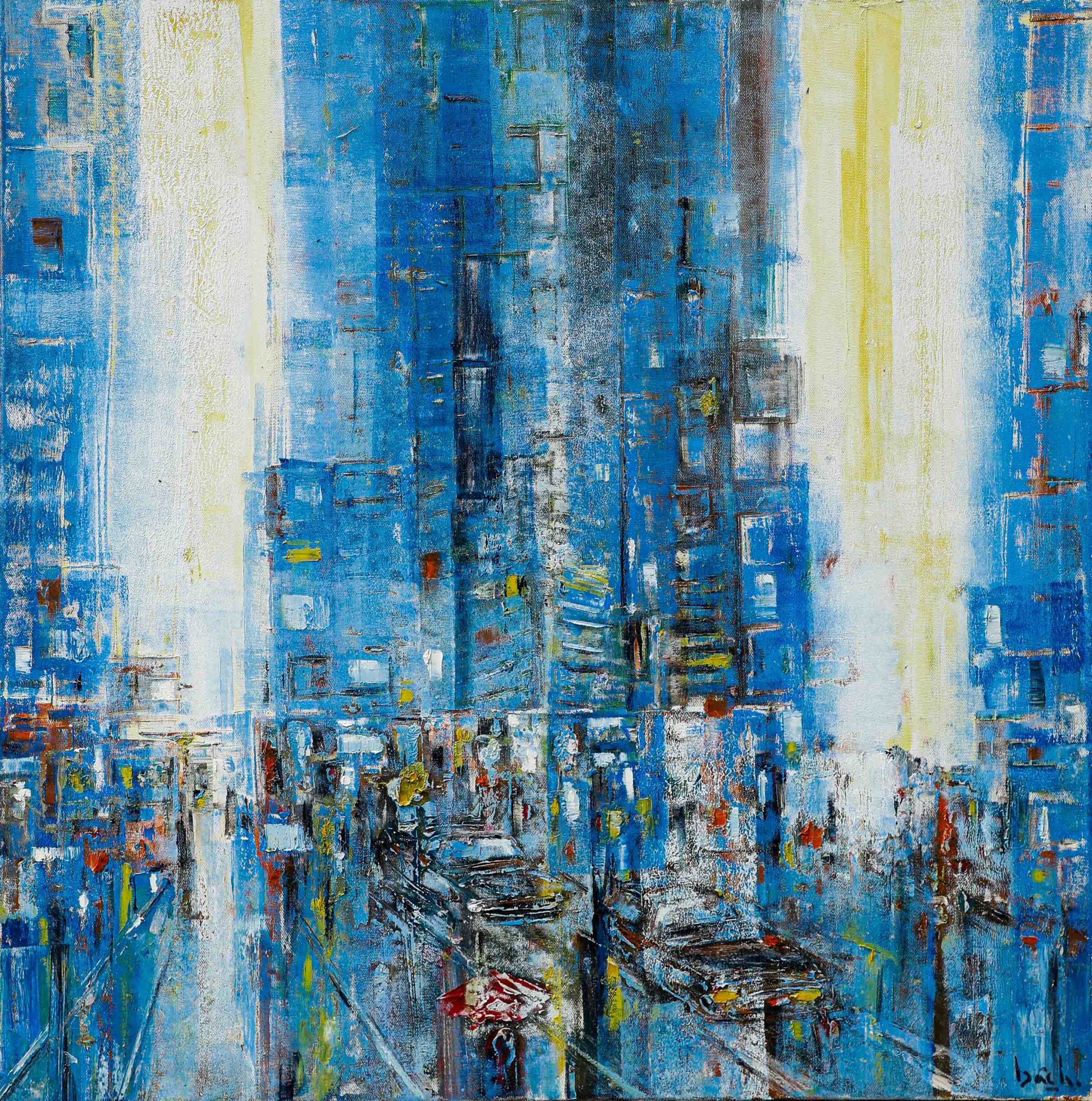 Splendid Street IX - Vietnamese Oil Painting by Artist Nguyen Phan Bach