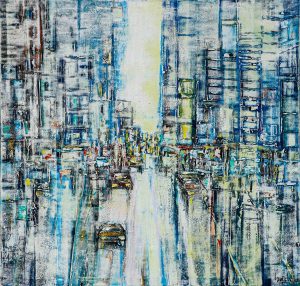 Splendid Street X - Vietnamese Oil Painting by Artist Nguyen Phan Bach