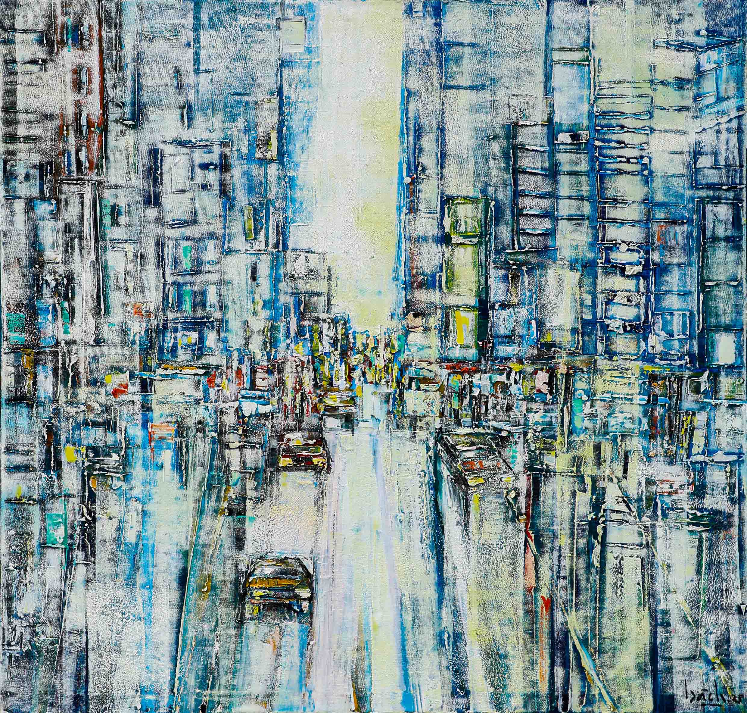 Splendid Street X - Vietnamese Oil Painting by Artist Nguyen Phan Bach