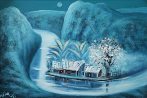 Homeland - Vietnamese Oil Painting by Artist Hoang A Sang