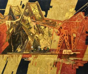 Echoes of the Past - Lacquer Painting by Artist Do Khai