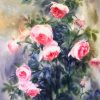Roses Vietnamese Watercolor Painting By Artist Phuong Thao
