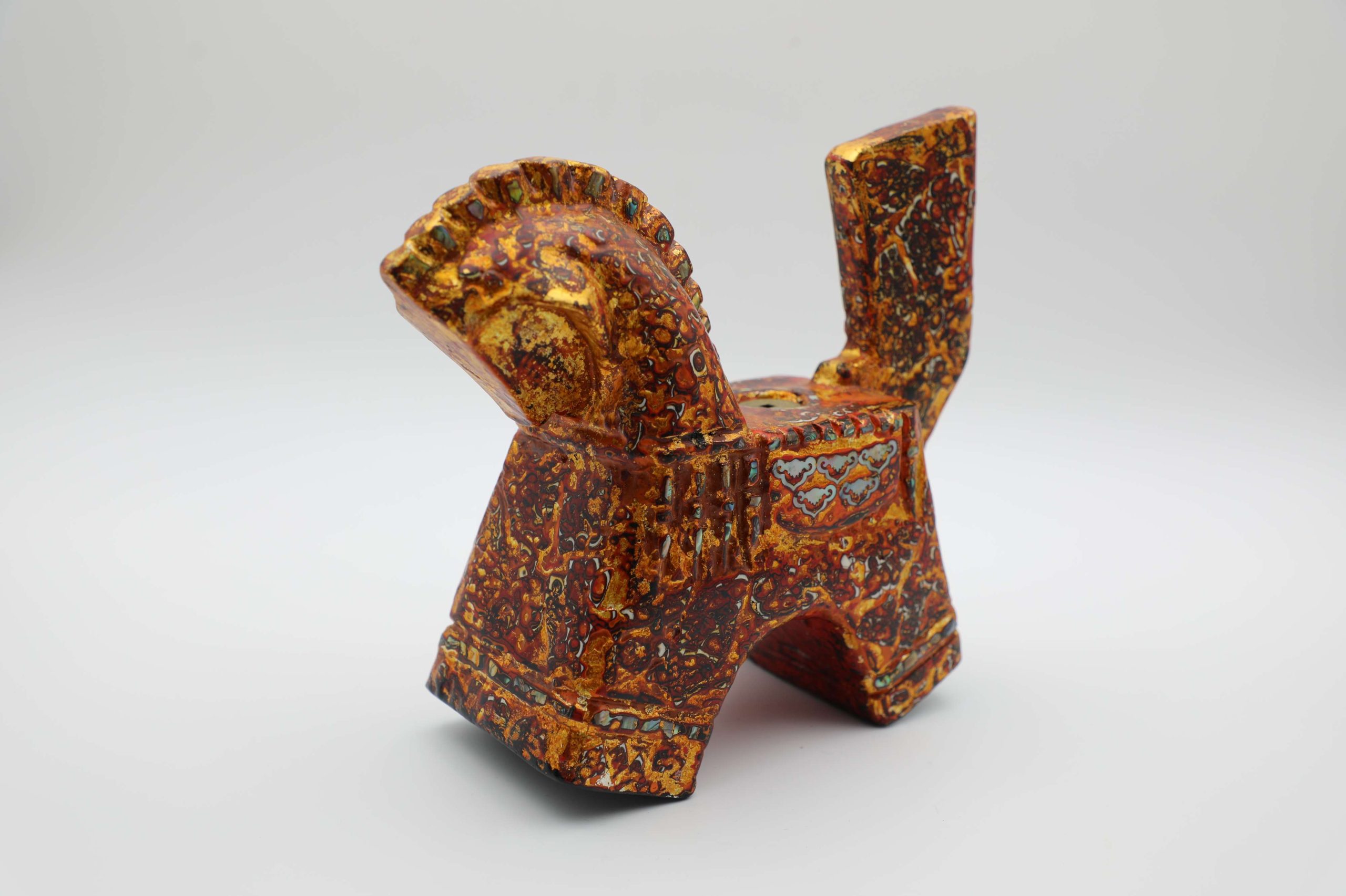 Red Horse II- Lacquer artwork by artist Nguyen Tan Phat