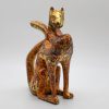 Honored Cat I - Vietnamese Lacquer Artwork by Artist Nguyen Tan Phat