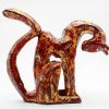 Honored Cat II - Vietnamese Lacquer Artwork by Artist Nguyen Tan Phat