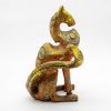 Honored Cat III - Vietnamese Lacquer Artwork by Artist Nguyen Tan Phat