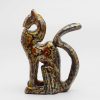 Honored Cat IV - Vietnamese Lacquer Artwork by Artist Nguyen Tan Phat