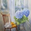 Hydrangeas Vietnamese Watercolour Painting By Artist Nguyen Lam