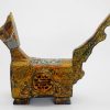 Imperial Seal Cat V - Vietnamese Lacquer Artwork by Artist Nguyen Tan Phat