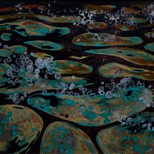 Infinity - Vietnamese Lacquer Painting on Wood by Artist Trieu Khac Tien