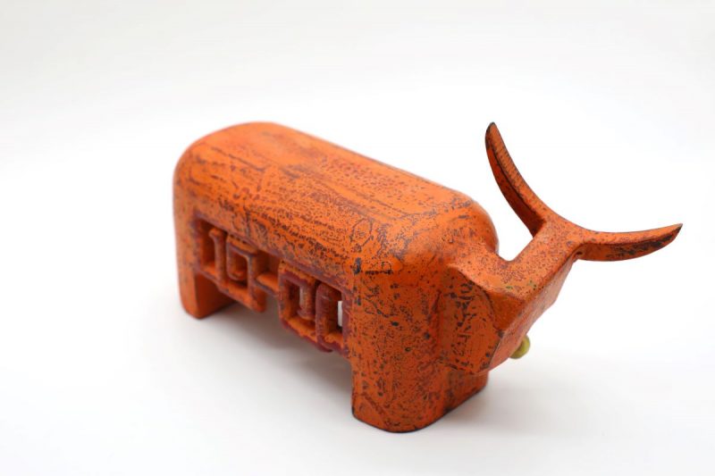 Joyful Buffalo I - Vietnamese Lacquer Artworks by Artist Nguyen Tan Phat