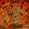 Joyful Dance - Vietnamese Lacquer Painting by Artist Ngo Ba Cong